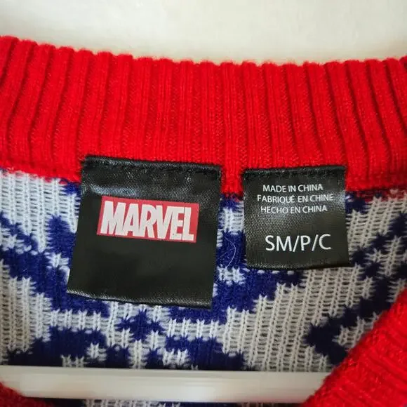 Disney Avengers Superhero Ugly Christmas Sweater Holiday Jumper Mens small 0750 - Picture 3 of 7